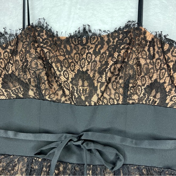 Laundry Shelli Segal Size 2 Cocktail Dress Lace Overlay Midi Cocktail Party NWT - Picture 3 of 14